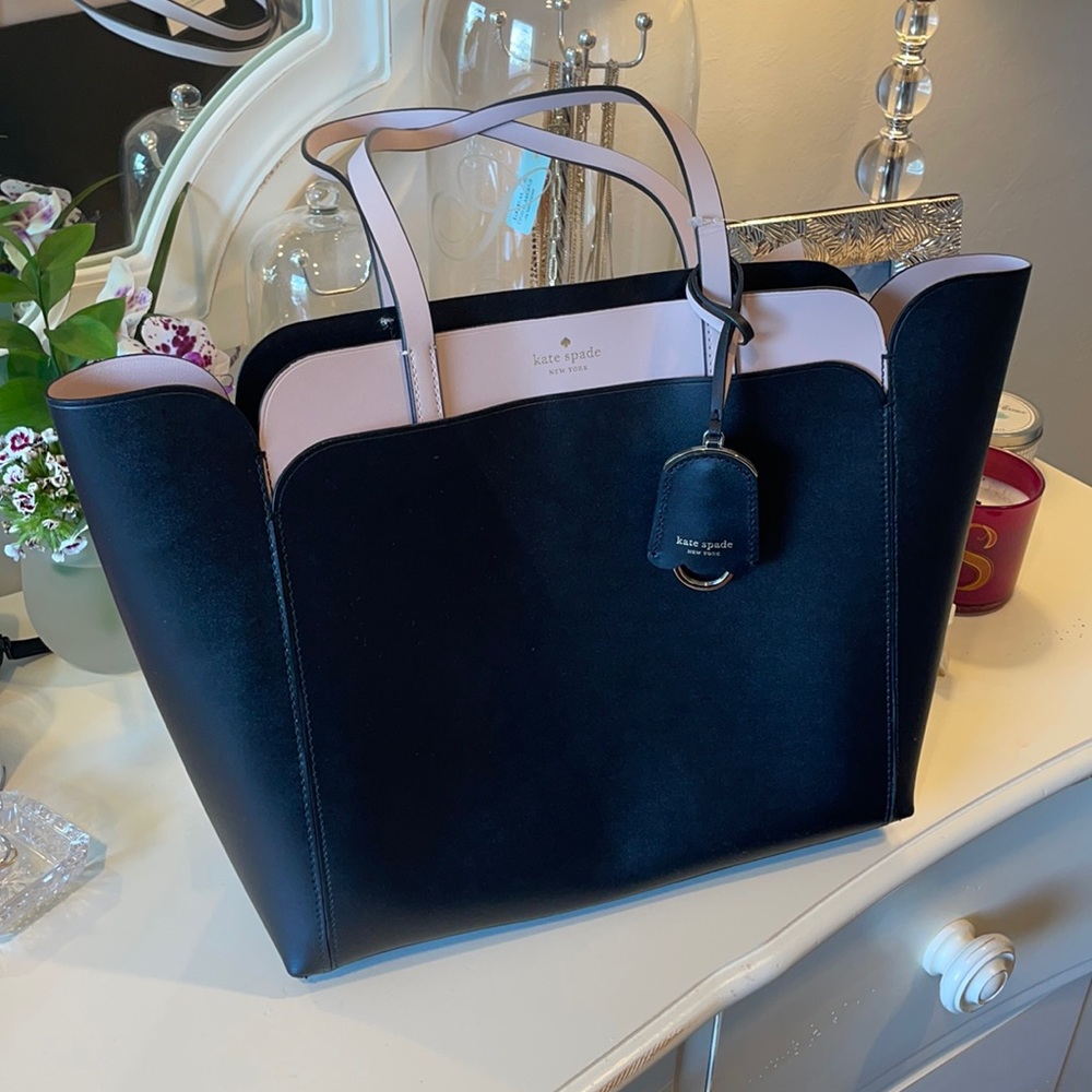 Kate Spade Black and Baby Pink Tote